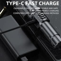 ST-35 High Power Led Flashlight Rechargeable Retractable Flashlight Digital Zoom USB Hand Light For Camping Outdoor Emerge