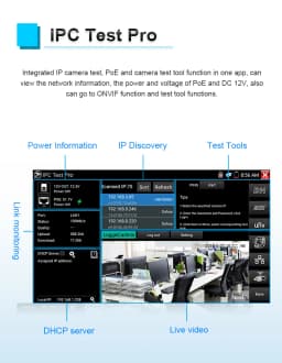 CCTV IPC Tester IPC-5200C Plus 8MP AHD CVI TVI SDI Camera Tester 32MP IP Camera Tester 5.4" Touch Screen HDMI VGA Cable Tester