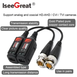 Hot CCTV Accessories Passive HD 8MP 4K BNC Video Balun Passive Twisted Pair Transmitter Surveillance Camera Connector