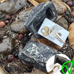 New Creative Simulation Hide Keys In Stone Safety Storage Box Outdoor Garden Hidden Fake Rock Shape For Home RV Spare Key Safe