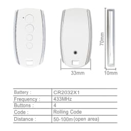 For STYLO2K STYLO4K STYLO Garage Door Remote Control 433.92MHz Rolling Code STYLO 4K 2K Gate Opener