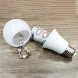 Sight Secret Light Bulb Hidden Storage Compartment Concealment Home Office Diversion Safe Container Hide Cash Ring Necklace