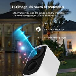 Security Cameras Wireless Outdoor, 2K Battery Powered WiFi Camera AI Motion Siren Spotlight, Color Night Vision, IP66 Waterproof