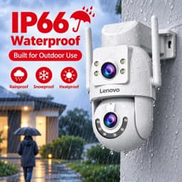 Lenovo 4K 8MP HD 5G Wifi PTZ Camera Outdoor Dual Lens Two-Way Talk IP66 Waterproof AI Tracking CCTV Audio Video Surveillance