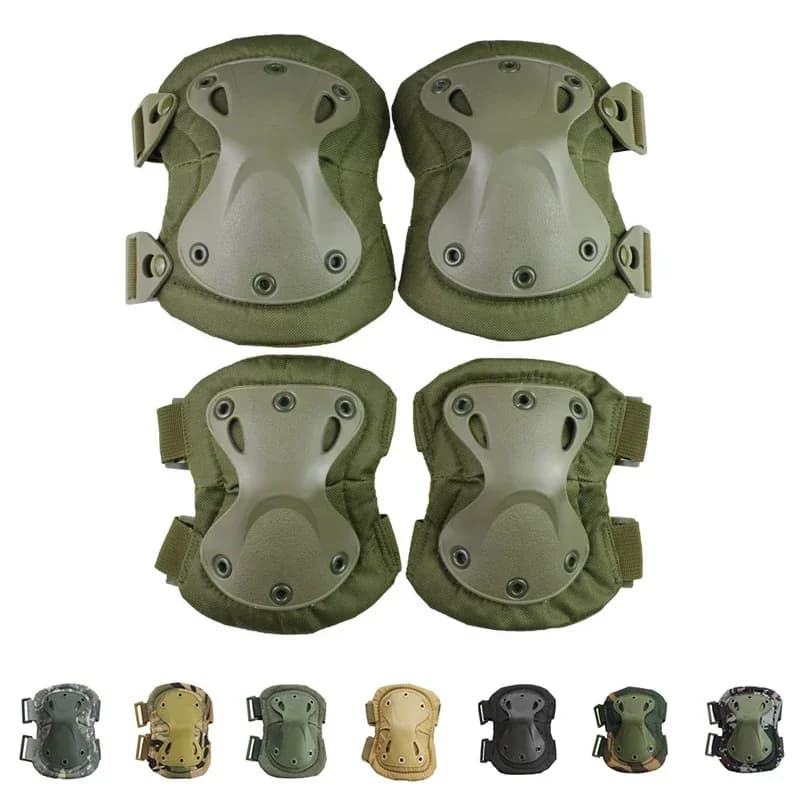 Tactical Protector Military Army Outdoor Tactical Protective Gear Set 4 Knee/Elbow Pads Outdoor Cycling Hiking Protection Sports
