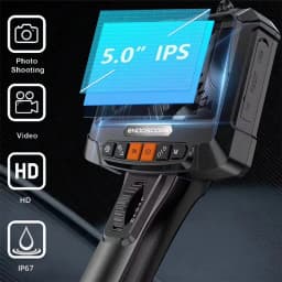 5-Inch 360 ° Rotating Dual-Lens Endoscope, 3.9MM IPS Endoscope Inspection Camera, Automotive Mechanical Industrial Endoscope