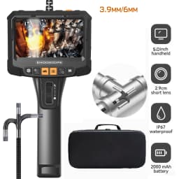 5-Inch 360 ° Rotating Dual-Lens Endoscope, 3.9MM IPS Endoscope Inspection Camera, Automotive Mechanical Industrial Endoscope