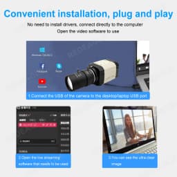 30fps 4K 8MP USB Camera 2K F5253 Sensor Full HD Usb WebCam OTG UVC Plug and Play With No Lens/2.8-12mm/5-50mm Varifocal Zoom