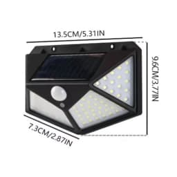 100LED Solar Wall Lamp Outdoor Lampwaterproof Motion Sensor Solar Powered Sunlight Street Lamp Garden Railing Decorative Lamp