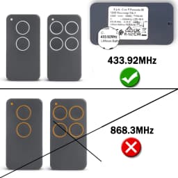 For 433.92MHz PHOX2-433 PHOX4-433 PHOX PHOENIX2 PHOENIX4 TXC4 TRC4 TSC4 HANDY2 HANDY4 Garage Door / Gate Remote Control