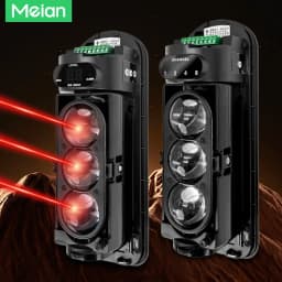 Meian Focus Wired Dual/Triple Infrared Beam Sensor, IP65 Waterproof Infrared Barrier Detector, Infrared Barrier for Villa Farm