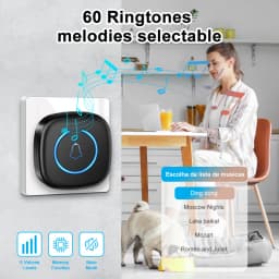 Wireless Watch Button Pager Emergency SOS Paramedic Pager 60 Songs Emergency Call Button For Kids Elderly Patient Call System