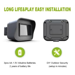 Smart Outdoor Home Security - Weather Resistant WiFi Motion Sensor&Detector - Remote APP Notifications - Compatible With Alexa