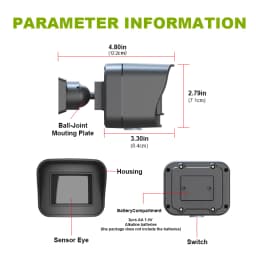 Smart Outdoor Home Security - Weather Resistant WiFi Motion Sensor&Detector - Remote APP Notifications - Compatible With Alexa