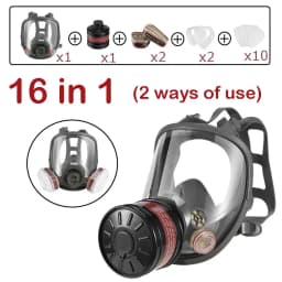Full Face Gas Mask Survival Chemical Respirator with 40mm Filter Activated Carbon Full Face Respirator for Safety Protection