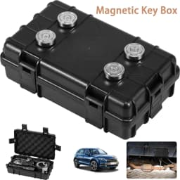 Waterproof Magnetic Key Box Magnetic Under Car Key Holder Rust-Proof Hider Box Multifunctional Box for Spare Key GPS Locator