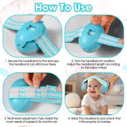 C10 Baby Ear Protection for Newborn Noise Cancelling Headphones for Babies Noise ReductionEarmufs Travel Gift