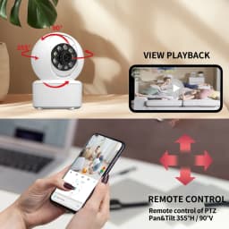 1080P Wireless WiFi Security Camera Home CCTV baby Monitor Full-Color Night Vision Automatic Tracking Two-Way Audio ICSEE