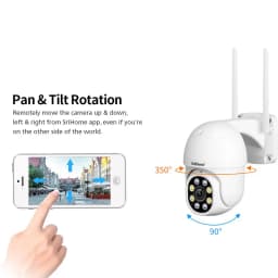 Srihome SP028 8MP Wifi IP Wireless CCTV Security Surveillance PTZ Camera Tracking Two-way Audio HD Night Color Wireless Cameras