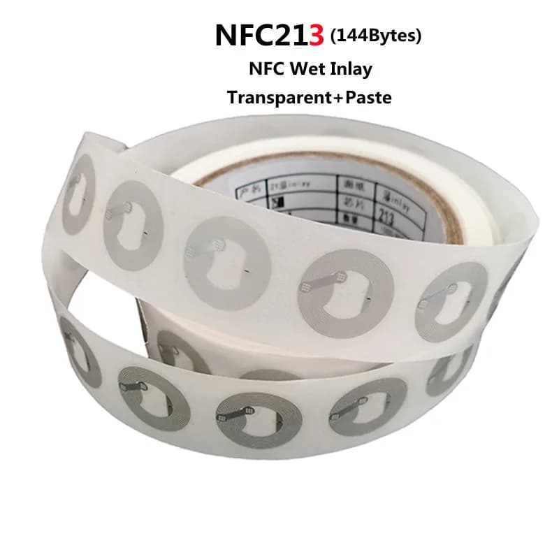 10pcs 100pcs Ntag213 NFC Tag Wet Inlay 13.56MHz ISO14443A Sticker Ntag 213 Phone Available RFID Adhesive Label