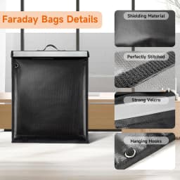 5 Pack Faraday Cage Faraday Key Fob Protector Anti Tracking Car Key Signal Blocker Fireproof Waterproof Faraday Pouch RFID Bags
