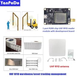 R200 Chip Micro Reader Long Range RFID UHF Module Writer Raspberry Pi TTL UART Interface Micro USB 1 Port RFID Reader Module