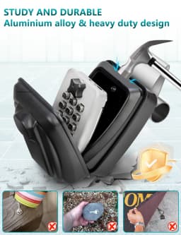 Car Window Lock Box Portable Car Key Lock Box Punch Button Combination Key Safe Box Sturdy Waterproof Large Capacity Security