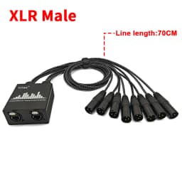 4 Channel 3Pin XLR to RJ45 Audio Extender STP Cat5 Cat6 DMX512 Network Signal Extender for Stage Sound Lighting Studio