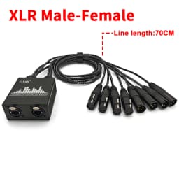 4 Channel 3Pin XLR to RJ45 Audio Extender STP Cat5 Cat6 DMX512 Network Signal Extender for Stage Sound Lighting Studio