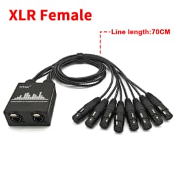 4 Channel 3Pin XLR to RJ45 Audio Extender STP Cat5 Cat6 DMX512 Network Signal Extender for Stage Sound Lighting Studio
