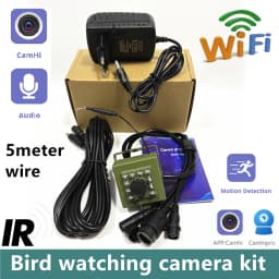 Bird Watching Camera Wireless Wild Wifi Bird Nest Green Box Kit 5M Wire Night Vision 5MP 2MP P2P Audio Mini IPC In the Birdcage