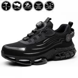 Indestructible Steel Toe Work Shoes for Men Women Rotating Button Safety Shoes Lightweight Construction Work Safety Shoes