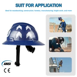 CE Construction Full Brim Hard Hat W/ Reflective Stickers Lightweight High Strength Railway Work Cap HDPE Engineer Safety Helmet