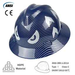 CE Construction Full Brim Hard Hat W/ Reflective Stickers Lightweight High Strength Railway Work Cap HDPE Engineer Safety Helmet