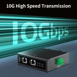 HORACO 10G Industrial POE Injector 90W DIN Rail IEEE 802.3 AF/AT/BT Plug&Play 48-55V for POE Camera, Wireless AP, Wi-Fi Bridge