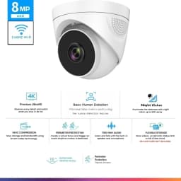 8MP 4K Wifi HD IP Camera Indoor 5MP 4MP 2MP Dome Security Camera Two -Way Audio AI Smart Motion Detection Alarm P2P NVR