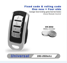 Multi-frequency Garage Controller 280mhz 868mhz Gate Remote Fixed Rolling Code Control Duplicator Universal Key 4 in 1 Command