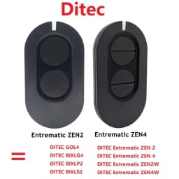 Ditec Entrematic ZEN 2 ZEN4 ZEN2W/ZEN4W Gol4 BIXLG4 BIXLP2 BIXLS2 Gate Remote Control Garage Door Opener 433.92MHz Rolling Code
