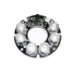 Witrue New 6pcs Array LED IR Leds Infrared Board for CCTV Cameras Night Vision (53mm Diameter)