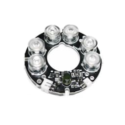 Witrue New 6pcs Array LED IR Leds Infrared Board for CCTV Cameras Night Vision (53mm Diameter)