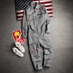 New Men's Long-Sleeved Overalls with Zipper Pocket Jumpsuit Fashion Labor Casual Work Clothes Plus Size S-4xl