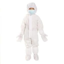 Dustproof Kids Breathable Protective Coveralls Isolation Suit Hooded Children Disposable Full Body Gown Lightweight Play Costume