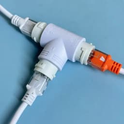 2 In 1 POE Splitter POE Adapter Cable Three-Way RJ45 Head For IP Security Camera System