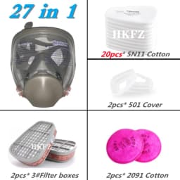 6800 Gas Mask Anti-Fog Full Face Respirator Industrial Painting Spraying Respirator Safety Work Filter Formaldehyde Protection