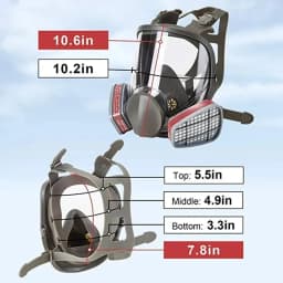 6800 Gas Mask Anti-Fog Full Face Respirator Industrial Painting Spraying Respirator Safety Work Filter Formaldehyde Protection