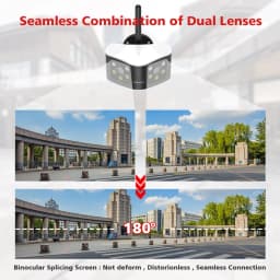 BOAVISION Outdoor 4K 8MP 180° Ultra Wide View Angle Panoramic WIFI Dual Lens Fixed IP Camera AI Human Detection Security Cam