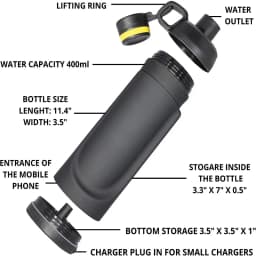 Diversion Water Bottle Storage Wallet Compartment For Travel Hidden Safe For The Home