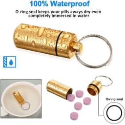 Portable Mini Waterproof Aluminum Pill Box Cases Container Organizer Storage Tablets Bottle Medicine Vitamin Pillboxes Fish Oils