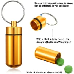 Portable Mini Waterproof Aluminum Pill Box Cases Container Organizer Storage Tablets Bottle Medicine Vitamin Pillboxes Fish Oils
