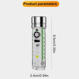 Mini Keychain Flashlight Type C Fast Charging Multi-function Retractable Waterproof Fluorescent Magnetic Warning Camping Flashli